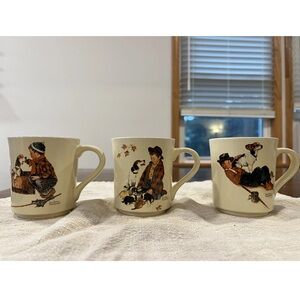 “Four Seasons” Mug Collection “A Boy and His Dog” vintage 1984 Norman Rockwell